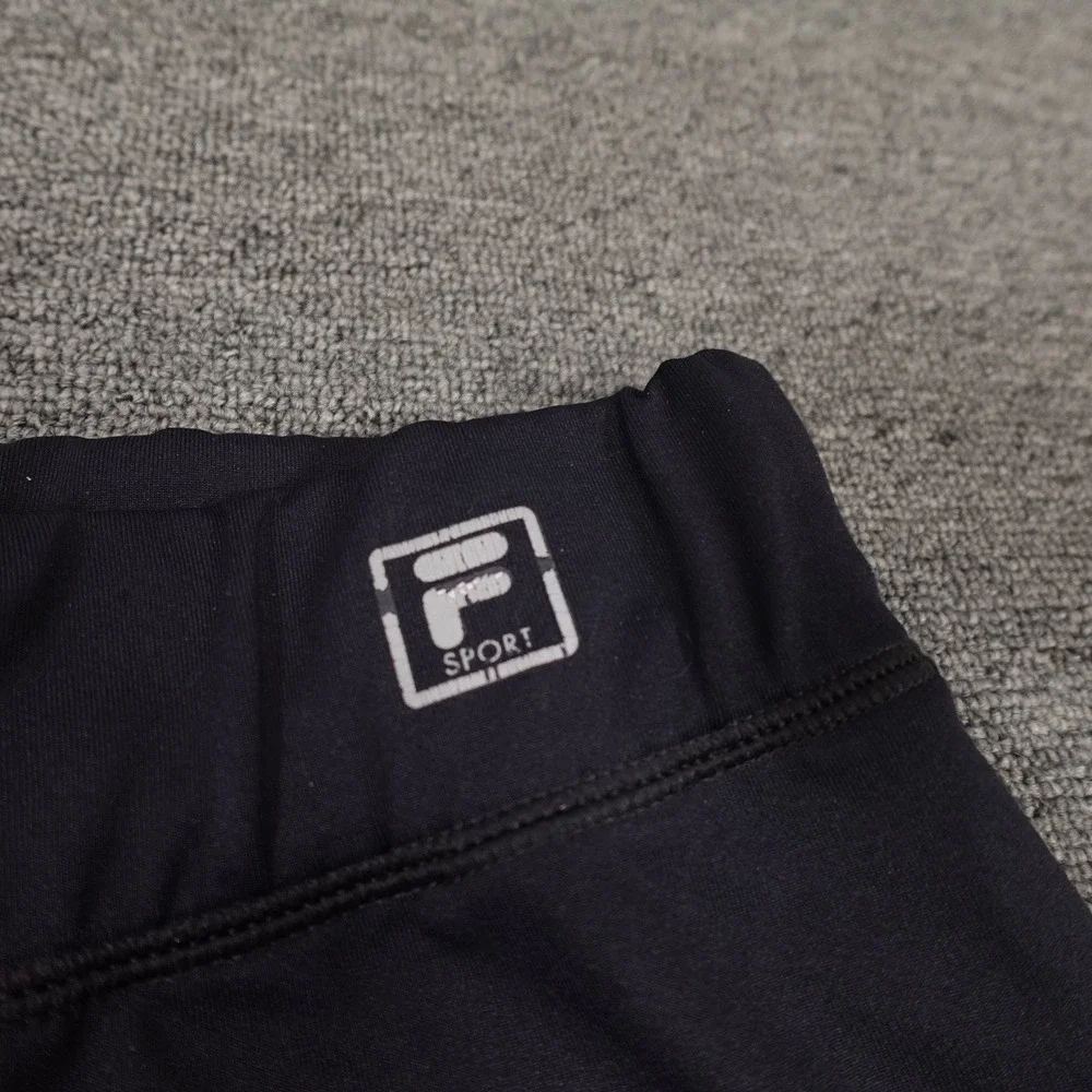 FILA Shorts Womens Small Black Biker Compression Athletic Gym Training‎ Workout